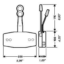 Ultraflex Two Lever Surface Mount Controls (Grey)